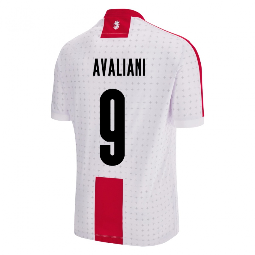 Niño Camiseta Georgia Aleksandre Avaliani #9 Blanco 1ª Equipación 24-26 La Camisa