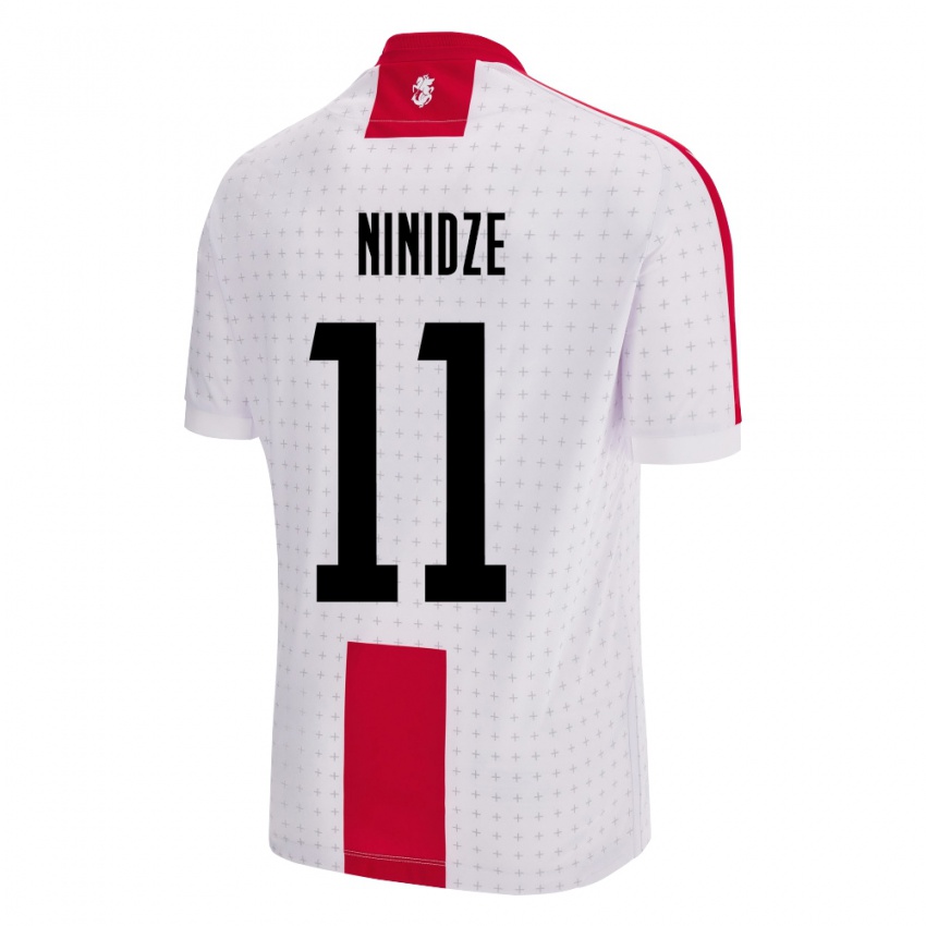 Niño Camiseta Georgia Nikoloz Ninidze #11 Blanco 1ª Equipación 24-26 La Camisa