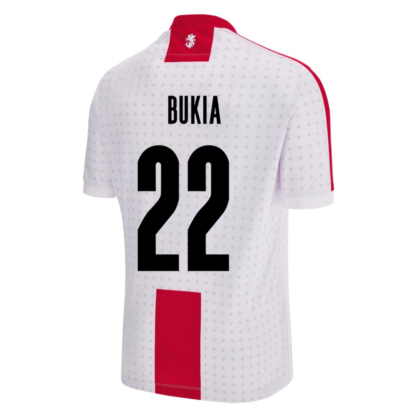 Niño Camiseta Georgia Davit Bukia #22 Blanco 1ª Equipación 24-26 La Camisa