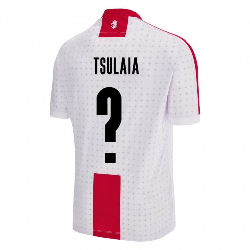 Niño Camiseta Georgia Luka Tsulaia #0 Blanco 1ª Equipación 24-26 La Camisa