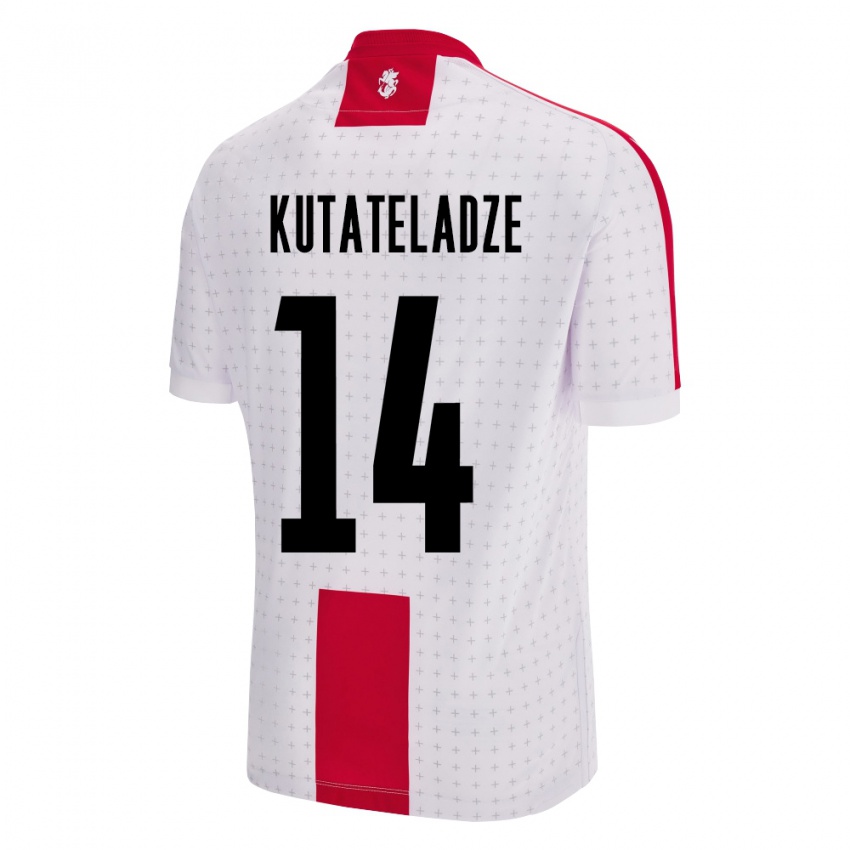 Niño Camiseta Georgia Alexandre Kutateladze #14 Blanco 1ª Equipación 24-26 La Camisa