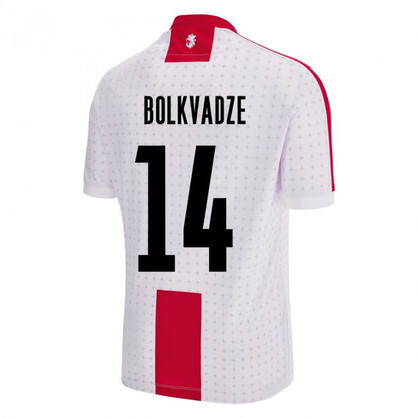 Niño Camiseta Georgia Anastasia Bolkvadze #14 Blanco 1ª Equipación 24-26 La Camisa