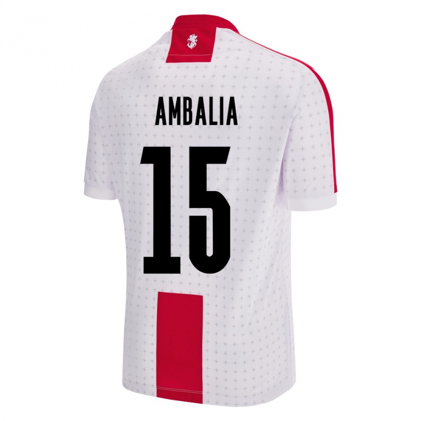 Niño Camiseta Georgia Tinatin Ambalia #15 Blanco 1ª Equipación 24-26 La Camisa