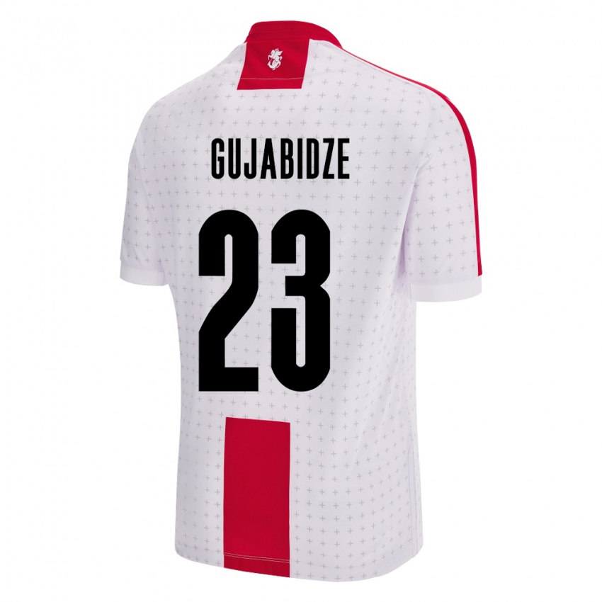 Niño Camiseta Georgia Nino Gujabidze #23 Blanco 1ª Equipación 24-26 La Camisa