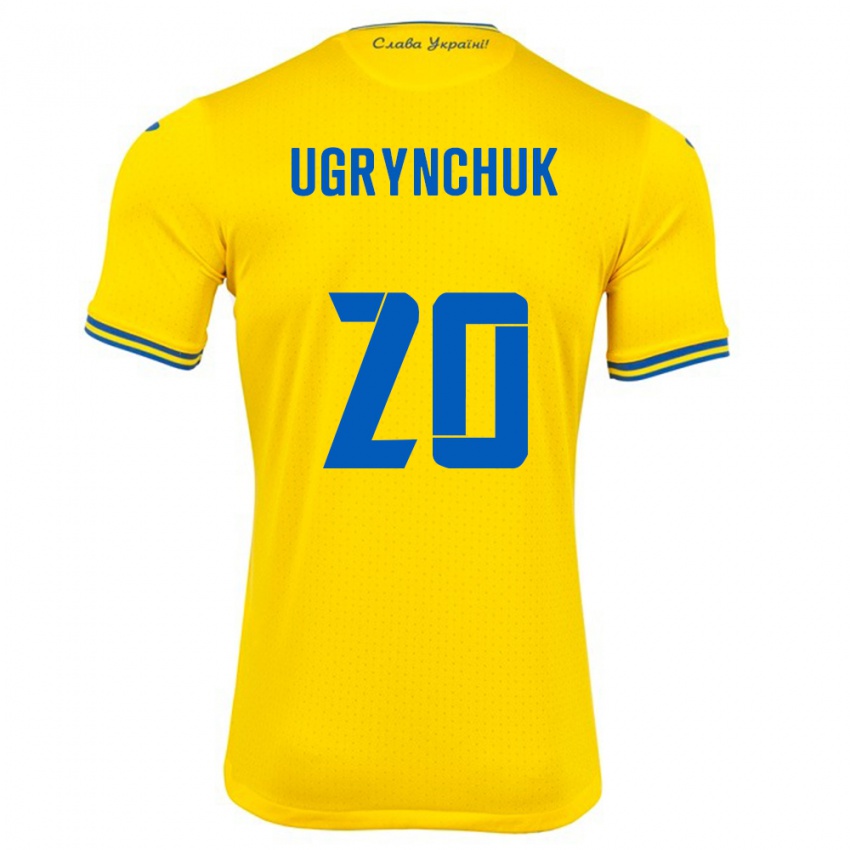 Niño Camiseta Ucrania Artem Ugrynchuk #20 Amarillo 1ª Equipación 24-26 La Camisa