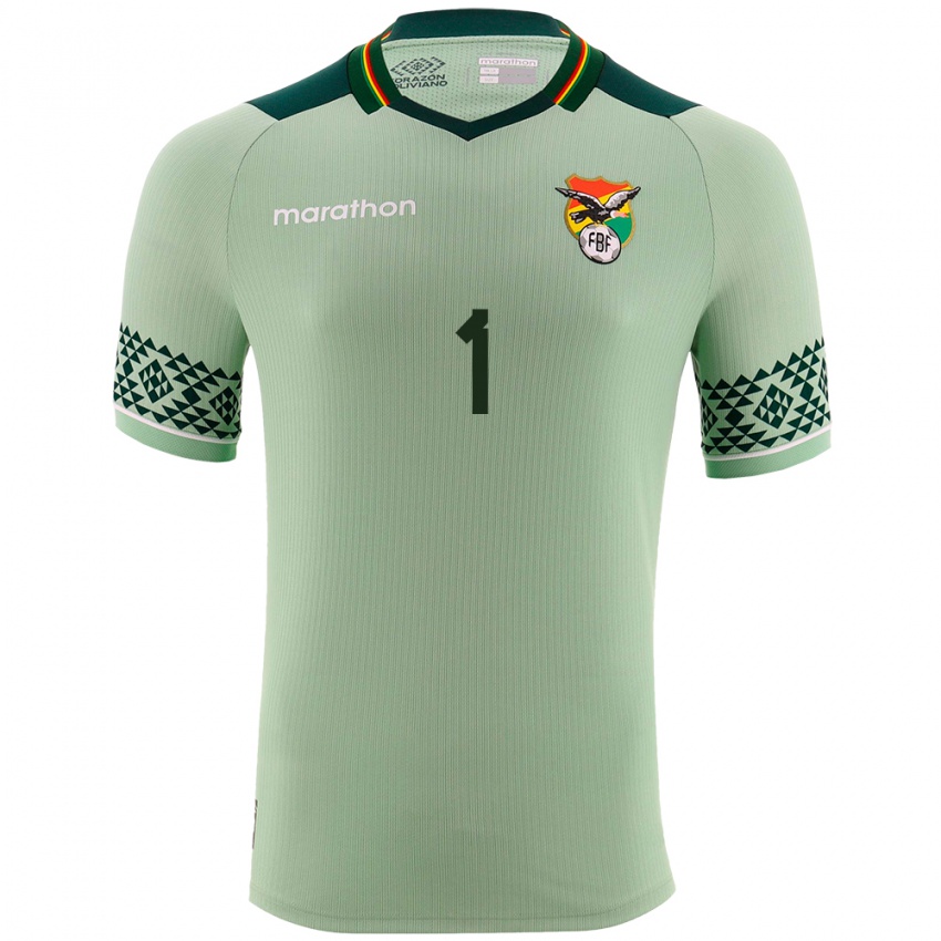 Niño Camiseta Bolivia Victor De Souza #1 Verde Claro 1ª Equipación 24-26 La Camisa