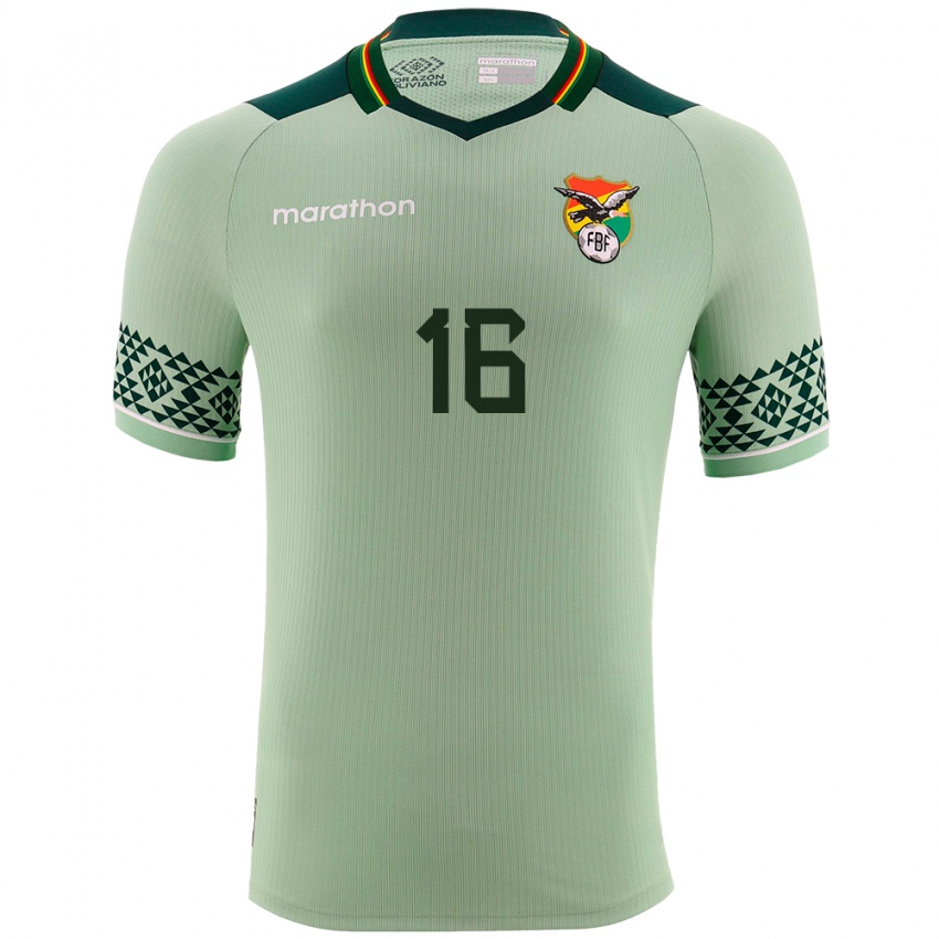 Niño Camiseta Bolivia Matías Galindo #16 Verde Claro 1ª Equipación 24-26 La Camisa