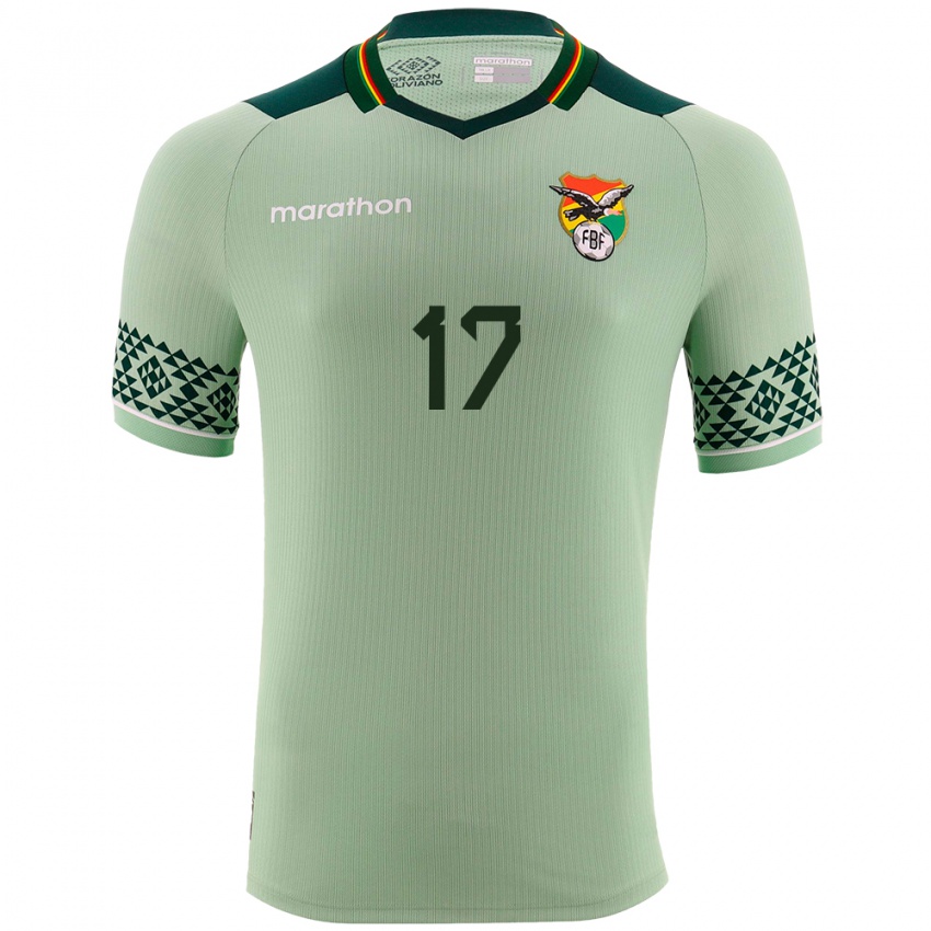 Niño Camiseta Bolivia Bruno Méndez #17 Verde Claro 1ª Equipación 24-26 La Camisa