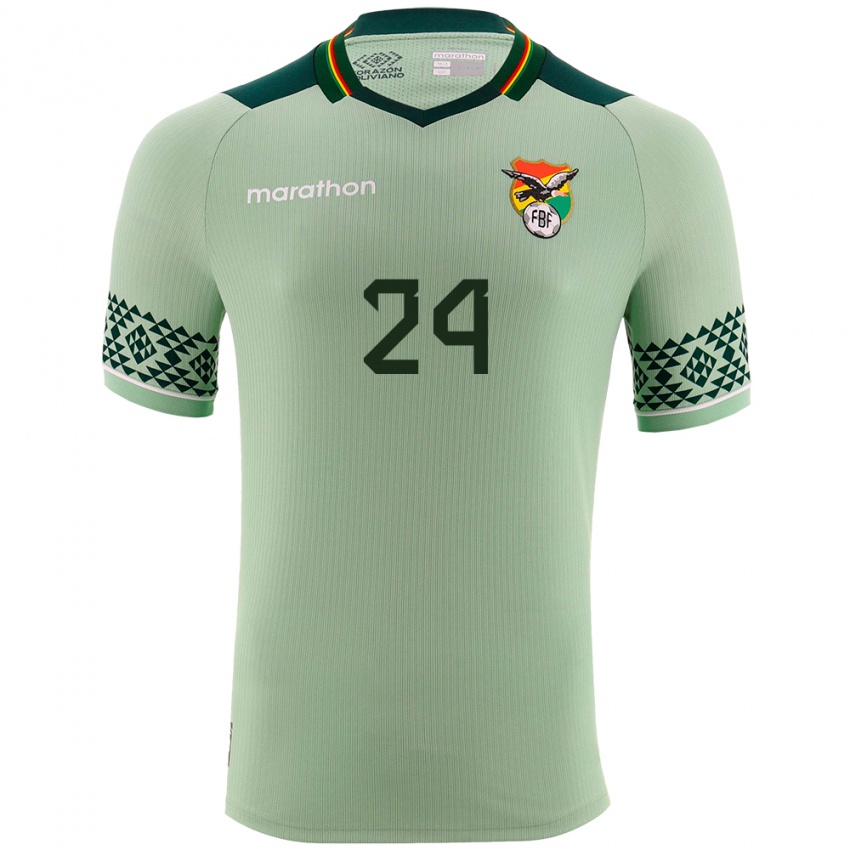 Niño Camiseta Bolivia Marcelo Suárez #24 Verde Claro 1ª Equipación 24-26 La Camisa