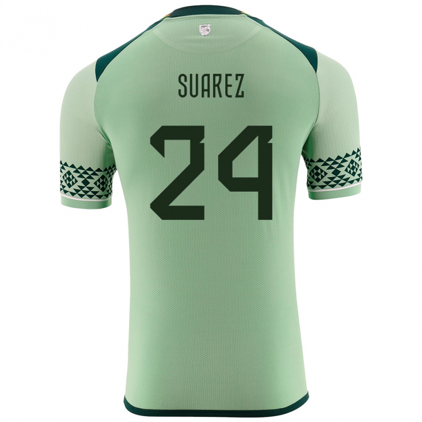 Niño Camiseta Bolivia Marcelo Suárez #24 Verde Claro 1ª Equipación 24-26 La Camisa