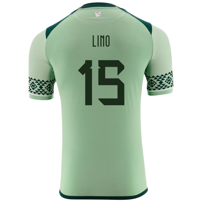 Niño Camiseta Bolivia Daniel Lino #15 Verde Claro 1ª Equipación 24-26 La Camisa