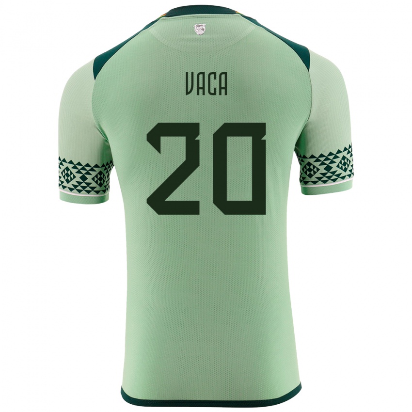 Niño Camiseta Bolivia Pablo Vaca #20 Verde Claro 1ª Equipación 24-26 La Camisa