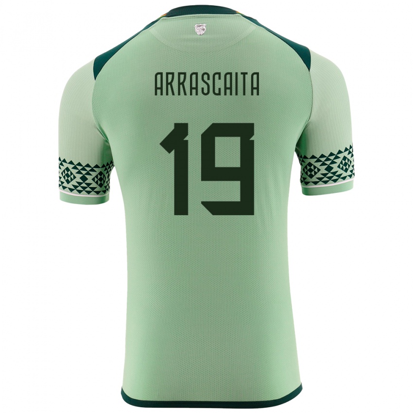 Niño Camiseta Bolivia Jaime Arrascaita #19 Verde Claro 1ª Equipación 24-26 La Camisa