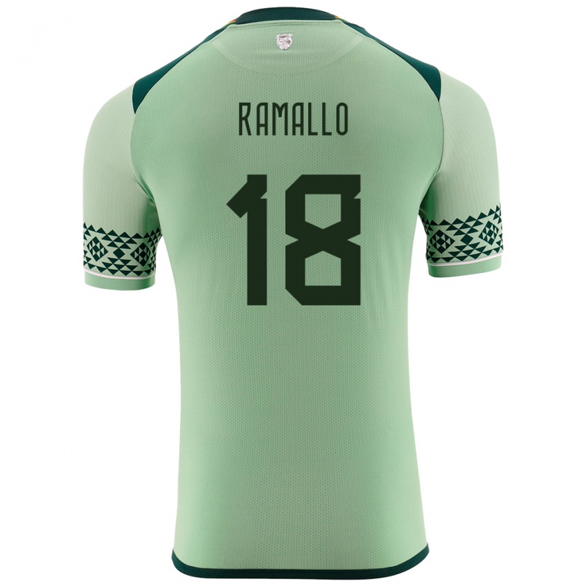 Niño Camiseta Bolivia Rodrigo Ramallo #18 Verde Claro 1ª Equipación 24-26 La Camisa