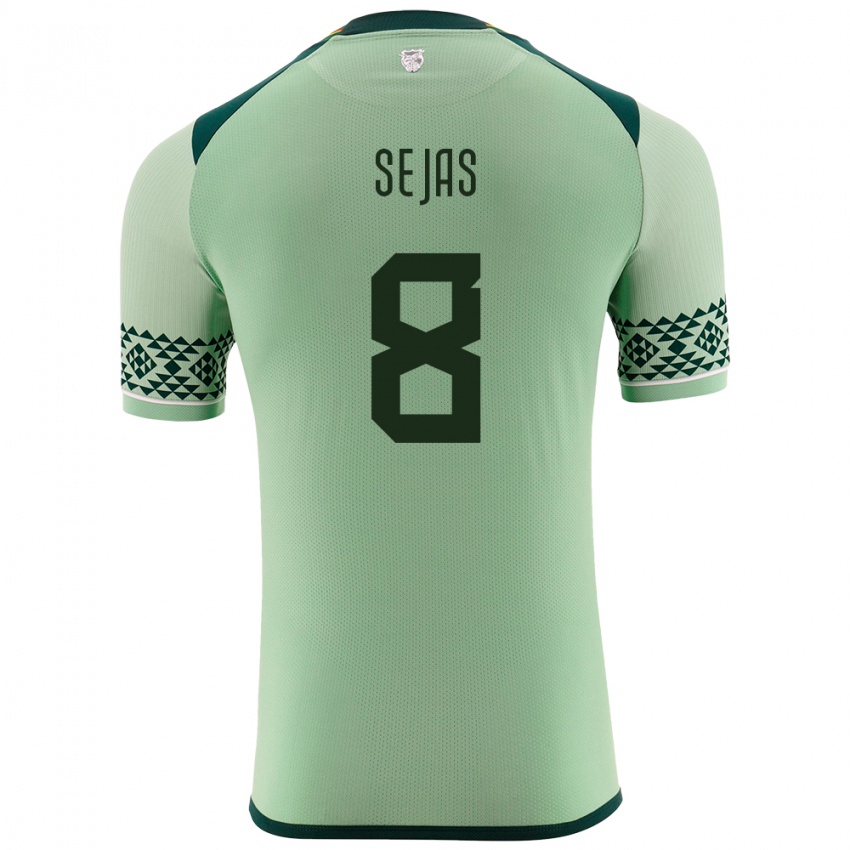 Niño Camiseta Bolivia Carlos Sejas #8 Verde Claro 1ª Equipación 24-26 La Camisa