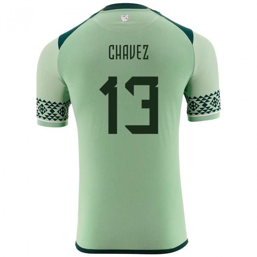 Niño Camiseta Bolivia Lucas Chávez #13 Verde Claro 1ª Equipación 24-26 La Camisa