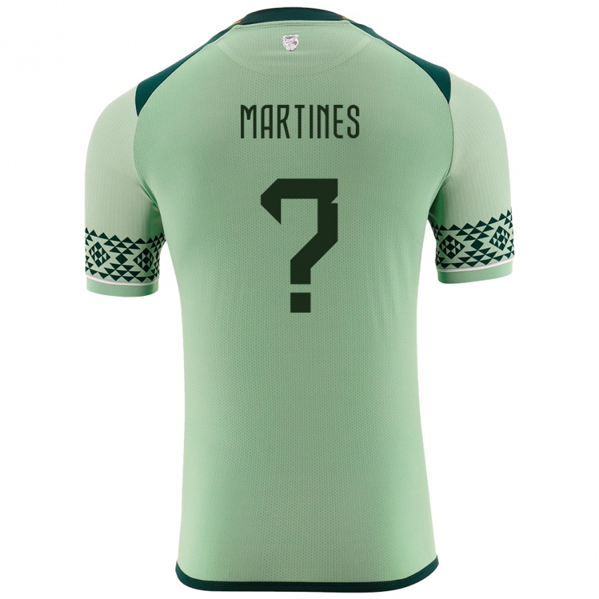 Niño Camiseta Bolivia José Martínes #0 Verde Claro 1ª Equipación 24-26 La Camisa