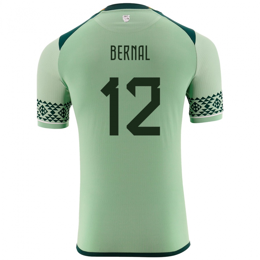 Niño Camiseta Bolivia Joel Bernal #12 Verde Claro 1ª Equipación 24-26 La Camisa