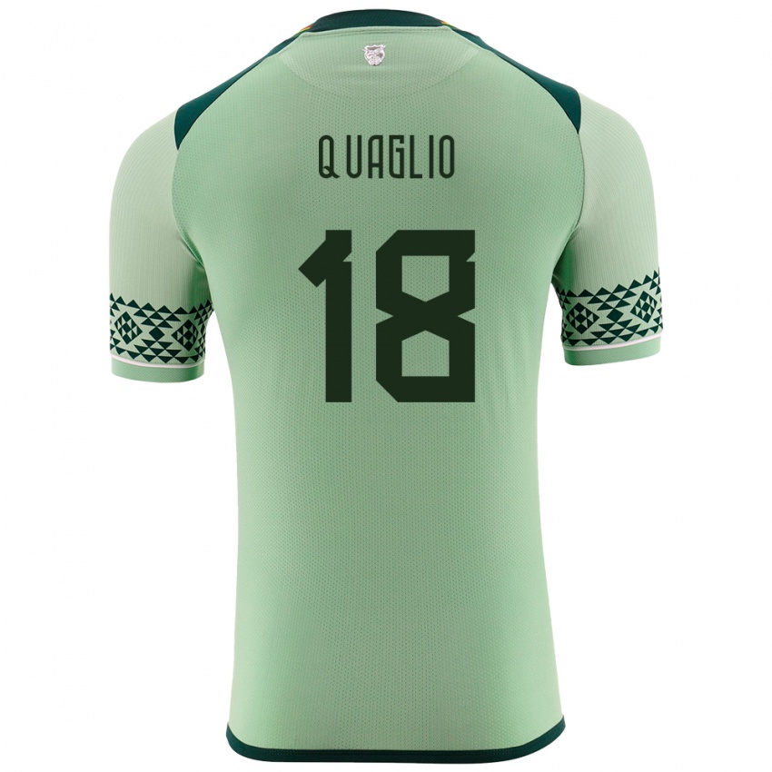 Niño Camiseta Bolivia Fabricio Quaglio #18 Verde Claro 1ª Equipación 24-26 La Camisa