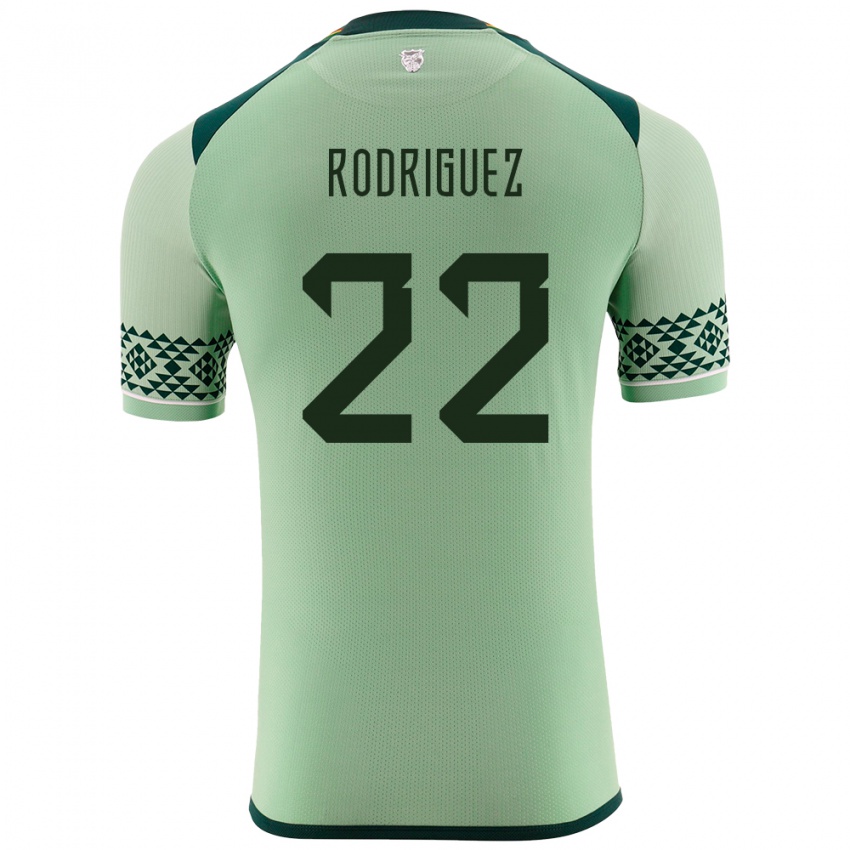 Niño Camiseta Bolivia Carlitos Rodriguez #22 Verde Claro 1ª Equipación 24-26 La Camisa