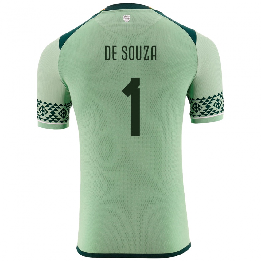 Niño Camiseta Bolivia Victor De Souza #1 Verde Claro 1ª Equipación 24-26 La Camisa