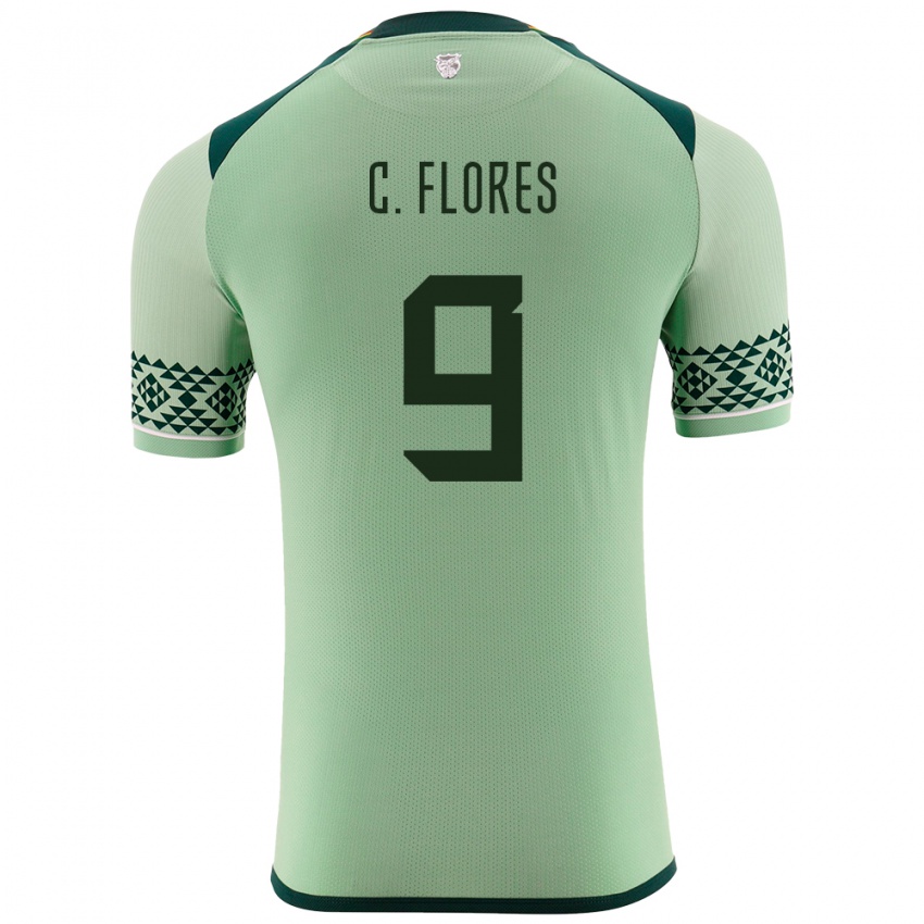 Niño Camiseta Bolivia Cesar Flores #9 Verde Claro 1ª Equipación 24-26 La Camisa