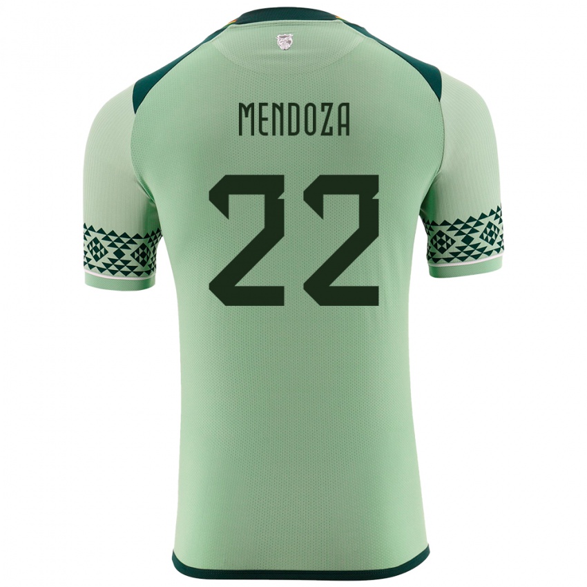 Niño Camiseta Bolivia Gonzalo Mendoza #22 Verde Claro 1ª Equipación 24-26 La Camisa