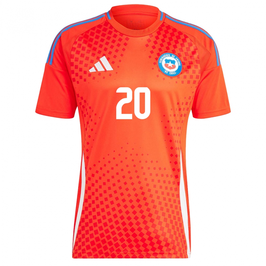 Niño Camiseta Chile Damián Pizarro #20 Rojo 1ª Equipación 24-26 La Camisa