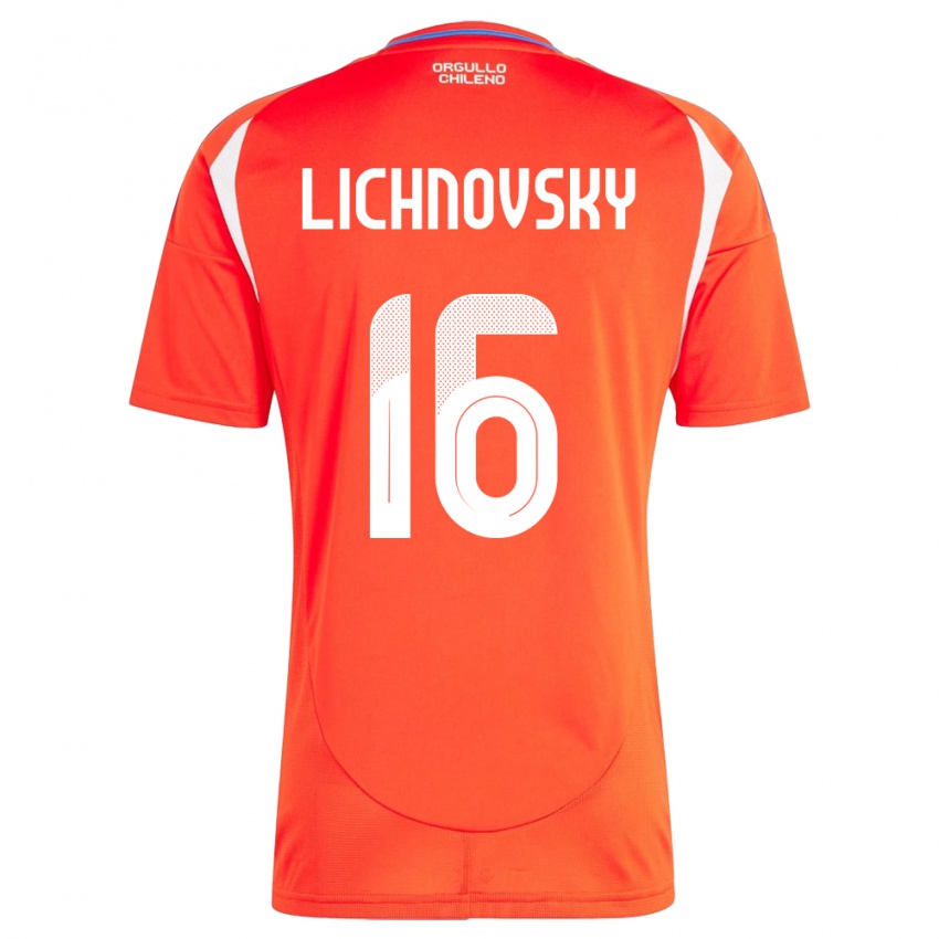 Niño Camiseta Chile Igor Lichnovsky #16 Rojo 1ª Equipación 24-26 La Camisa