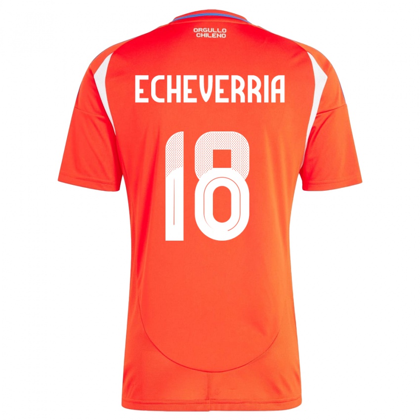 Niño Camiseta Chile Rodrigo Echeverría #18 Rojo 1ª Equipación 24-26 La Camisa