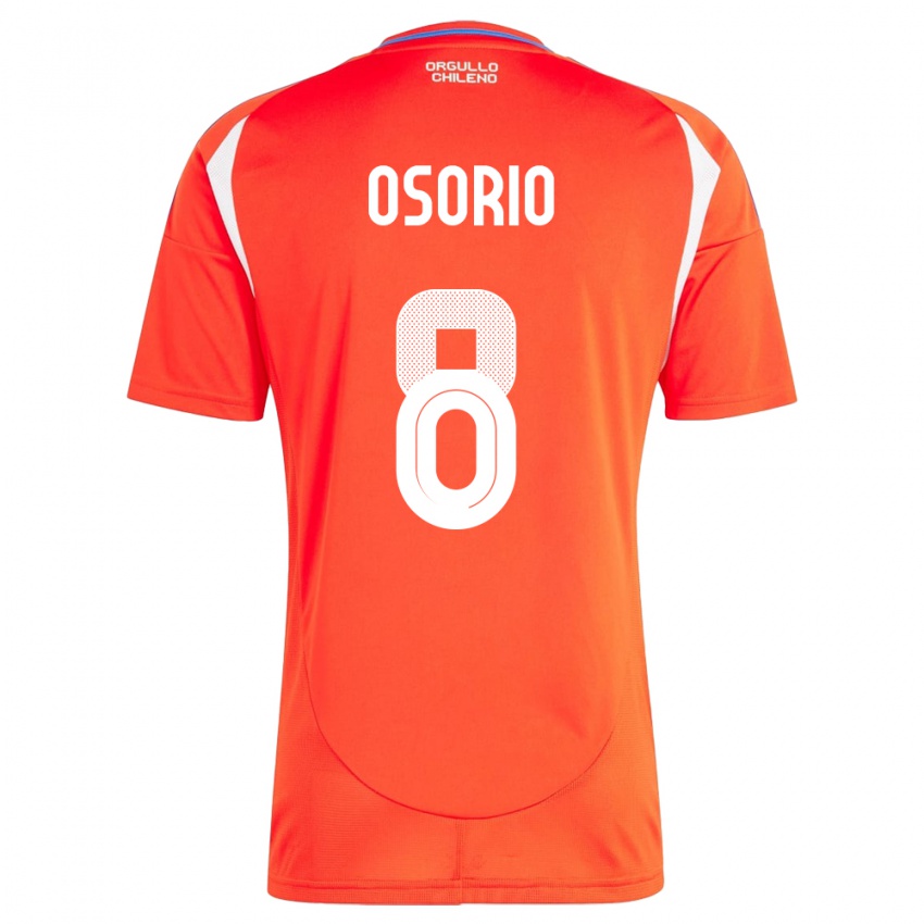 Niño Camiseta Chile Darío Osorio #8 Rojo 1ª Equipación 24-26 La Camisa