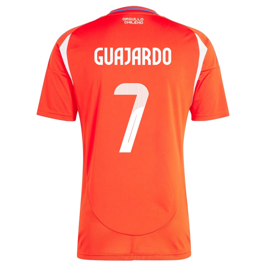 Niño Camiseta Chile Paolo Guajardo #7 Rojo 1ª Equipación 24-26 La Camisa