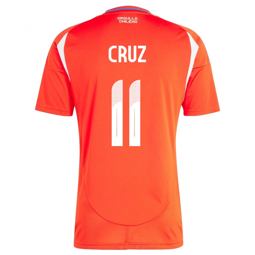 Niño Camiseta Chile Joan Cruz #11 Rojo 1ª Equipación 24-26 La Camisa