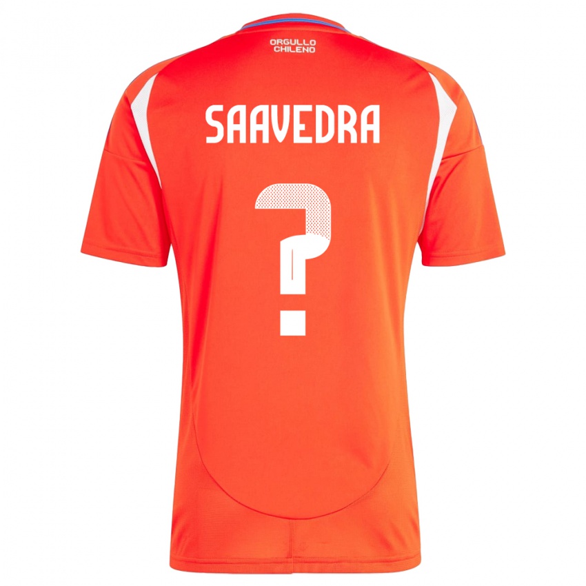 Niño Camiseta Chile Danilo Saavedra #0 Rojo 1ª Equipación 24-26 La Camisa