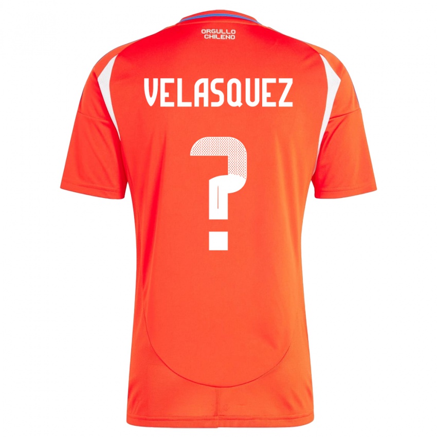 Niño Camiseta Chile Milovan Velásquez #0 Rojo 1ª Equipación 24-26 La Camisa