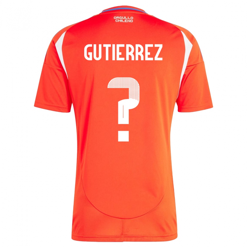 Niño Camiseta Chile Felipe Gutierrez #0 Rojo 1ª Equipación 24-26 La Camisa