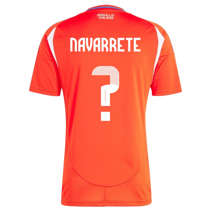 Niño Camiseta Chile Sebastián Navarrete #0 Rojo 1ª Equipación 24-26 La Camisa