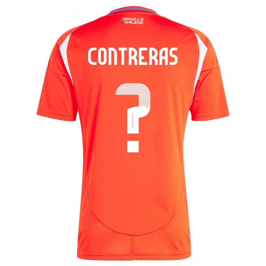 Niño Camiseta Chile Mathías Contreras #0 Rojo 1ª Equipación 24-26 La Camisa