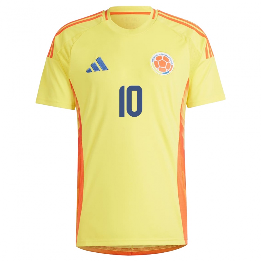 Niño Camiseta Colombia Jordan Barrera #10 Amarillo 1ª Equipación 24-26 La Camisa