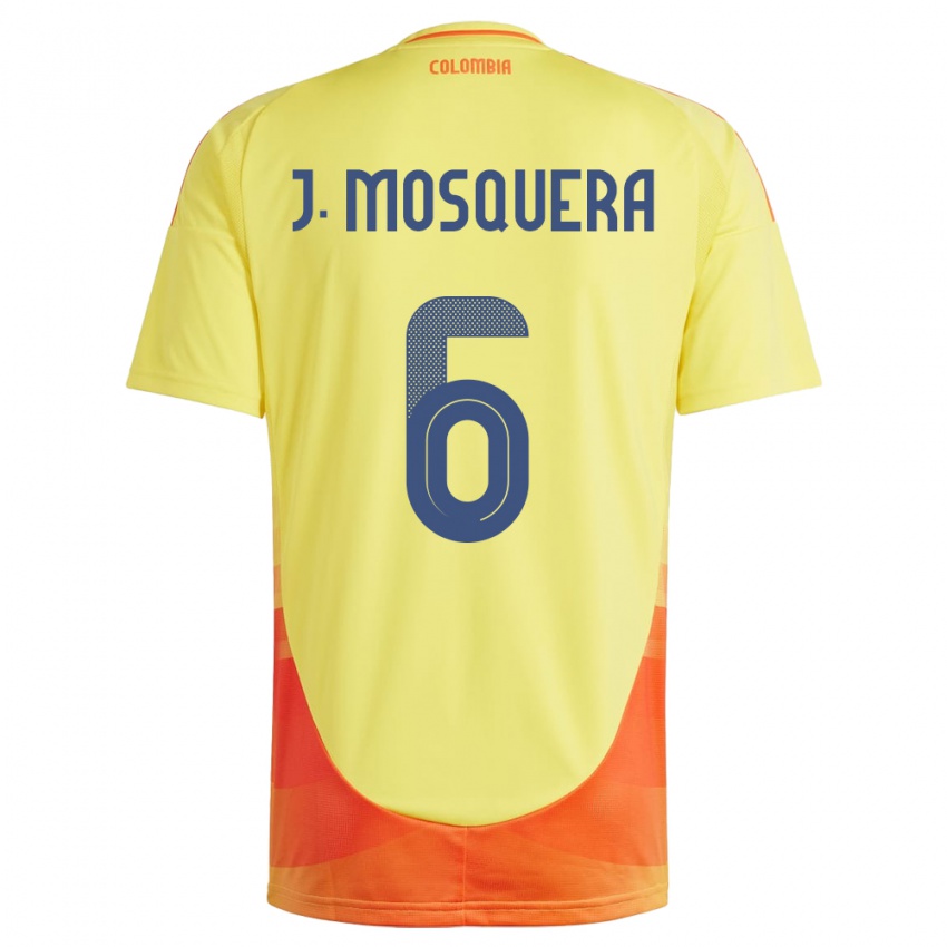 Niño Camiseta Colombia Juan Mosquera #6 Amarillo 1ª Equipación 24-26 La Camisa