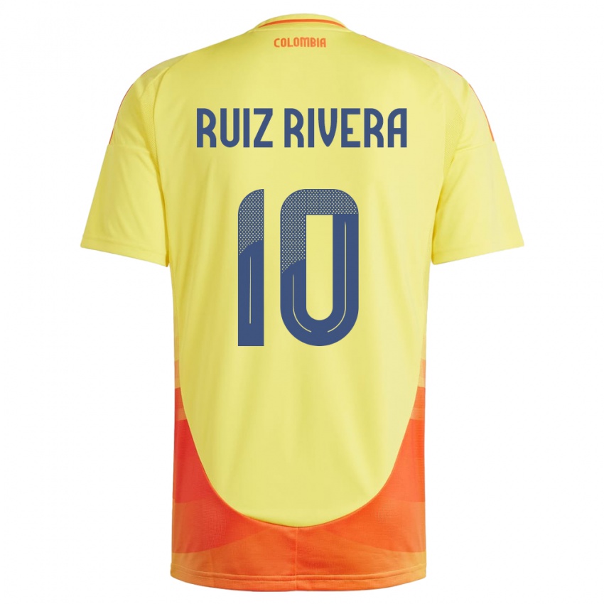 Niño Camiseta Colombia Daniel Ruiz Rivera #10 Amarillo 1ª Equipación 24-26 La Camisa