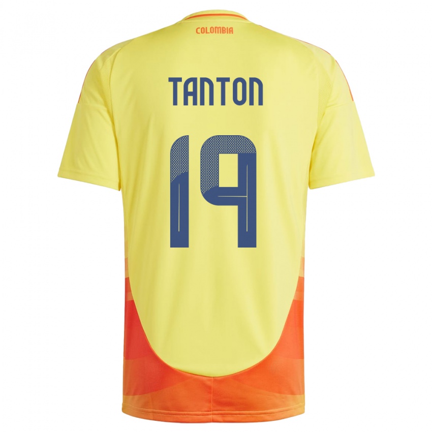 Niño Camiseta Colombia Devan Tanton #19 Amarillo 1ª Equipación 24-26 La Camisa