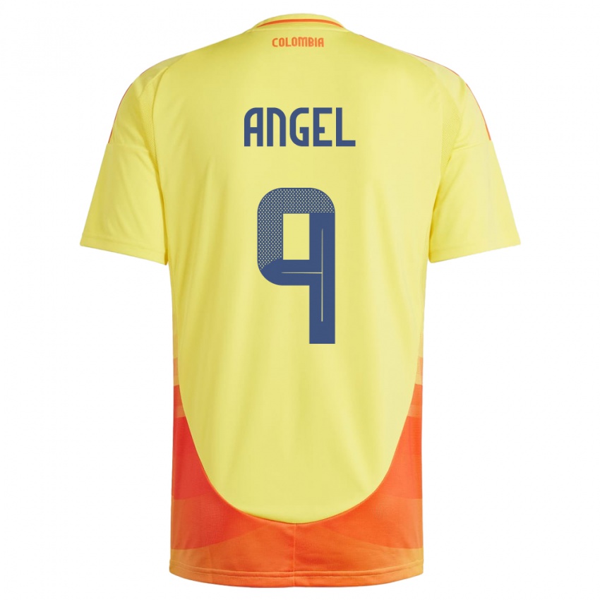 Niño Camiseta Colombia Tomás Ángel #9 Amarillo 1ª Equipación 24-26 La Camisa