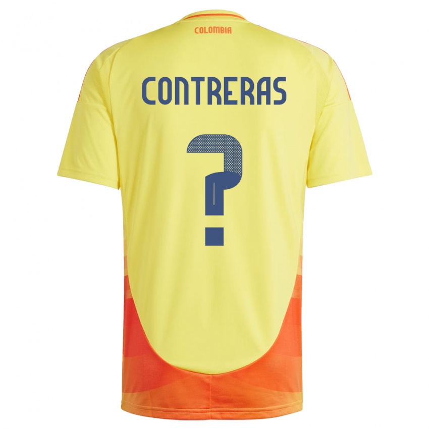 Niño Camiseta Colombia David Contreras #0 Amarillo 1ª Equipación 24-26 La Camisa