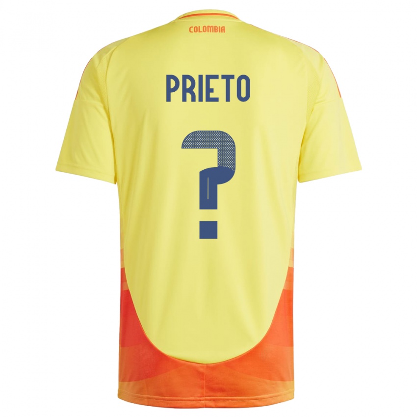 Niño Camiseta Colombia Dylan Prieto #0 Amarillo 1ª Equipación 24-26 La Camisa