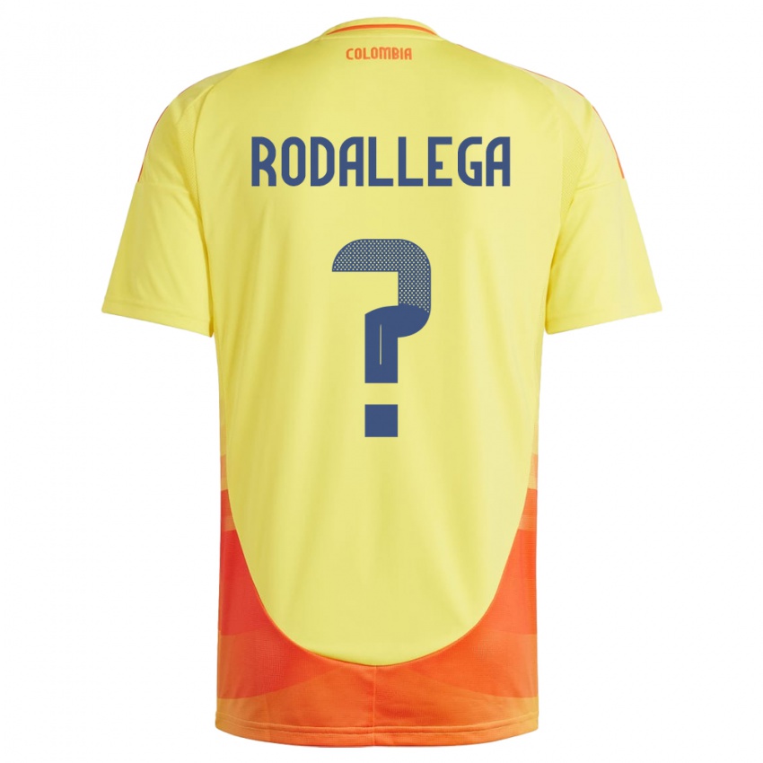 Niño Camiseta Colombia Johan Rodallega #0 Amarillo 1ª Equipación 24-26 La Camisa