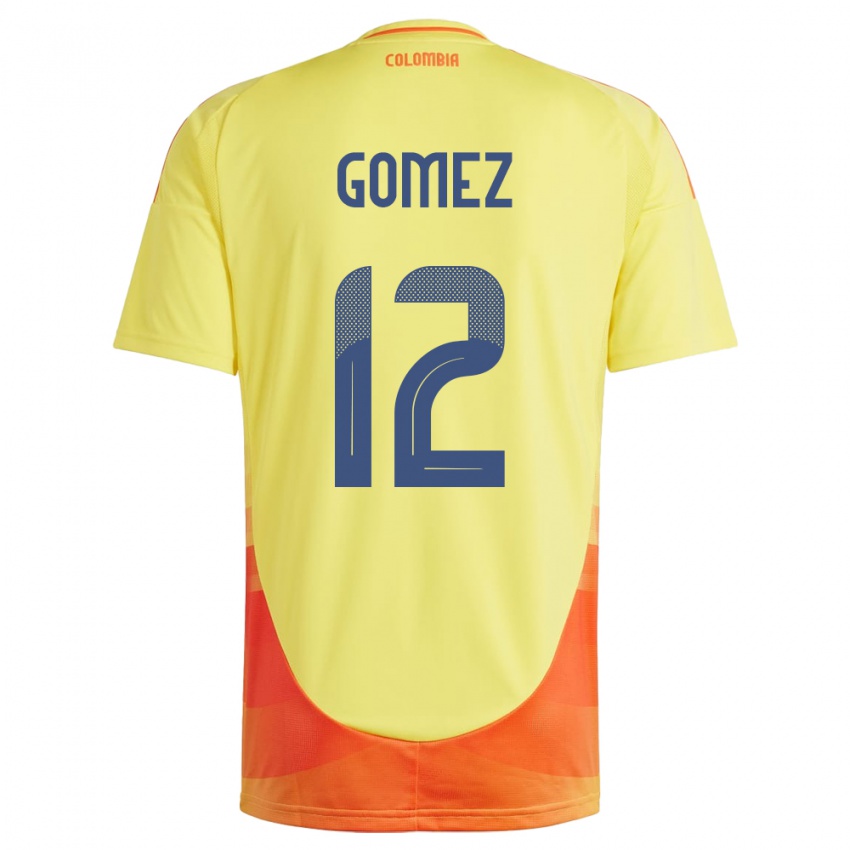 Niño Camiseta Colombia Juan Gómez #12 Amarillo 1ª Equipación 24-26 La Camisa