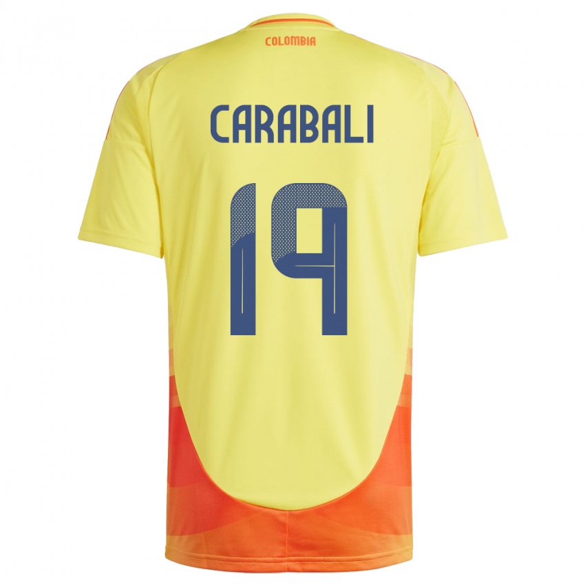 Niño Camiseta Colombia Jorelyn Carabalí #19 Amarillo 1ª Equipación 24-26 La Camisa