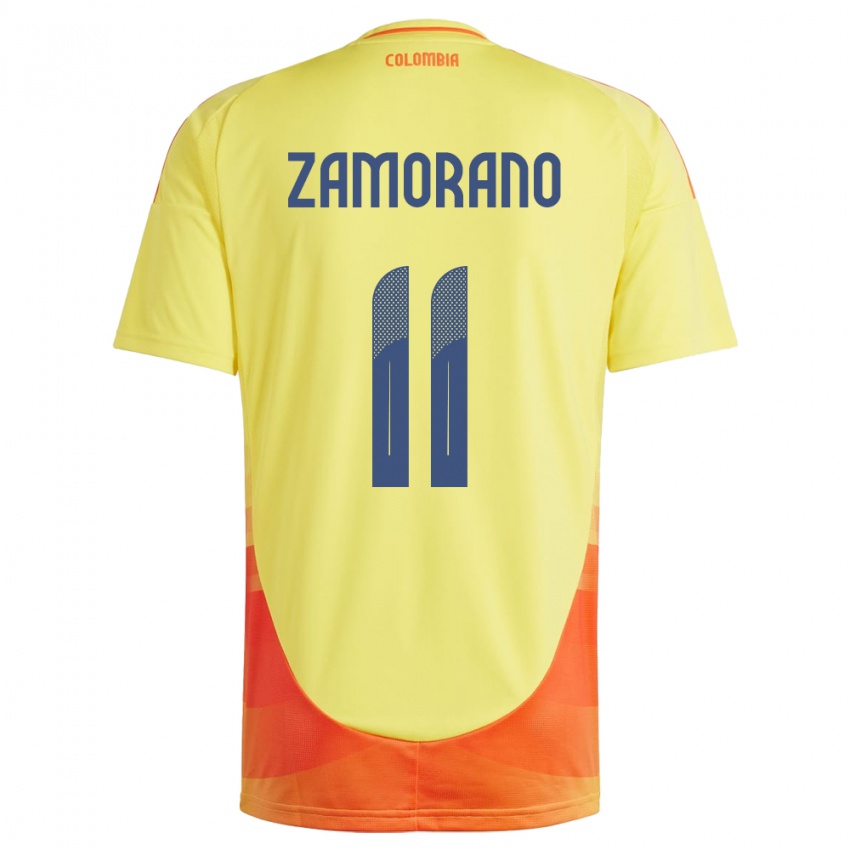 Niño Camiseta Colombia Mariana Zamorano #11 Amarillo 1ª Equipación 24-26 La Camisa