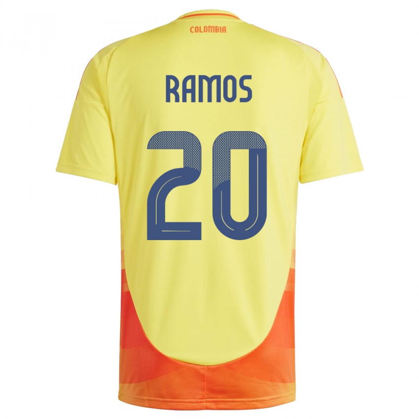 Niño Camiseta Colombia Mónica Ramos #20 Amarillo 1ª Equipación 24-26 La Camisa